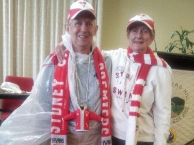 John and Norma, Winners of the Footie Dress-up Competition, 20th September 2013.